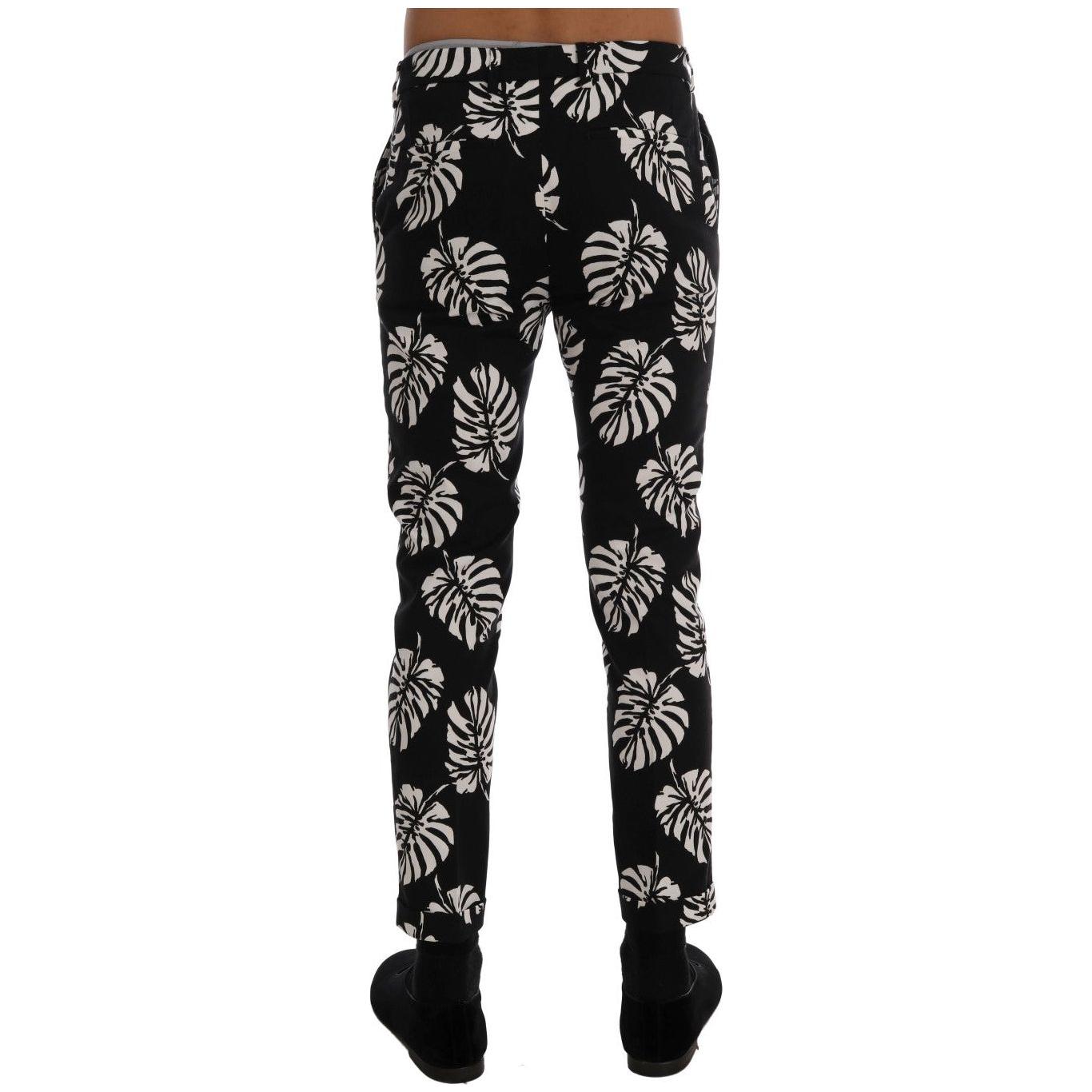 Dolce & Gabbana Slim Fit Leaf Print Ankle Pants Dolce & Gabbana