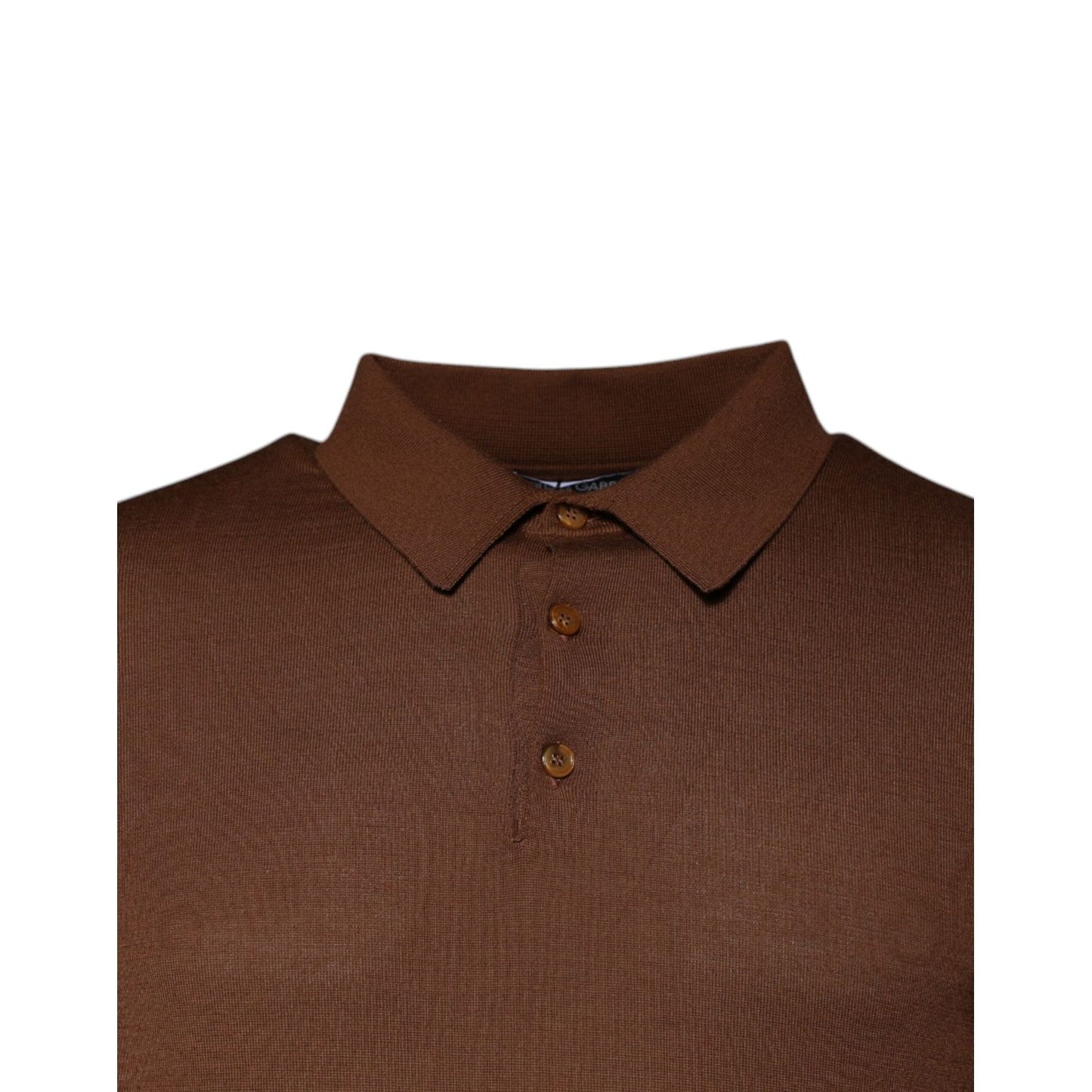 Dolce & Gabbana Brown Cashmere Buttoned Men Pullover Sweater