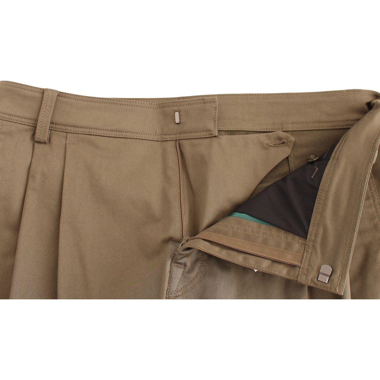 بنطال GF Ferre الأنيق ذو المقاس المستقيم باللون الأخضر المريح