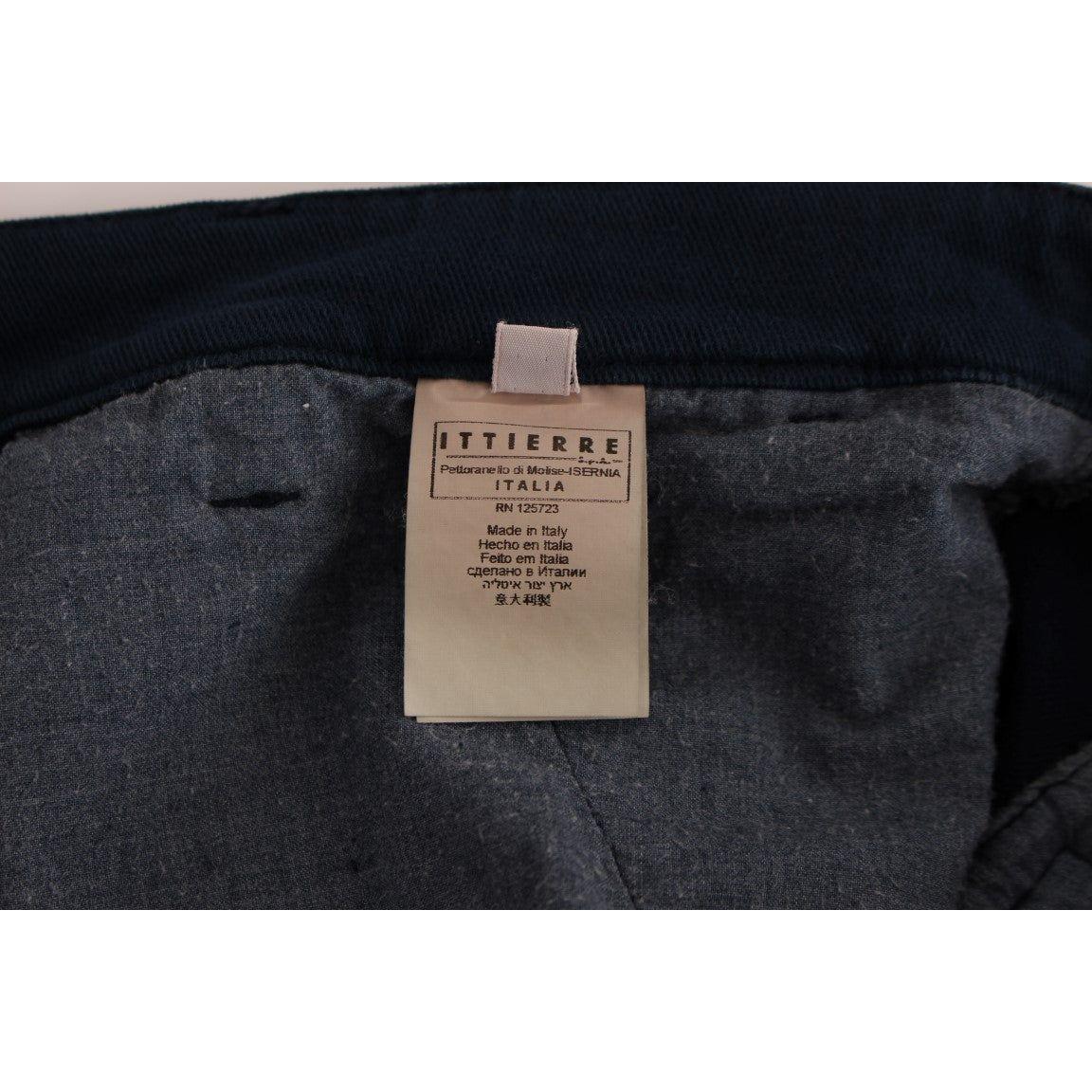 بنطلون تشينو أنيق من القطن باللون الأزرق من GF Ferre