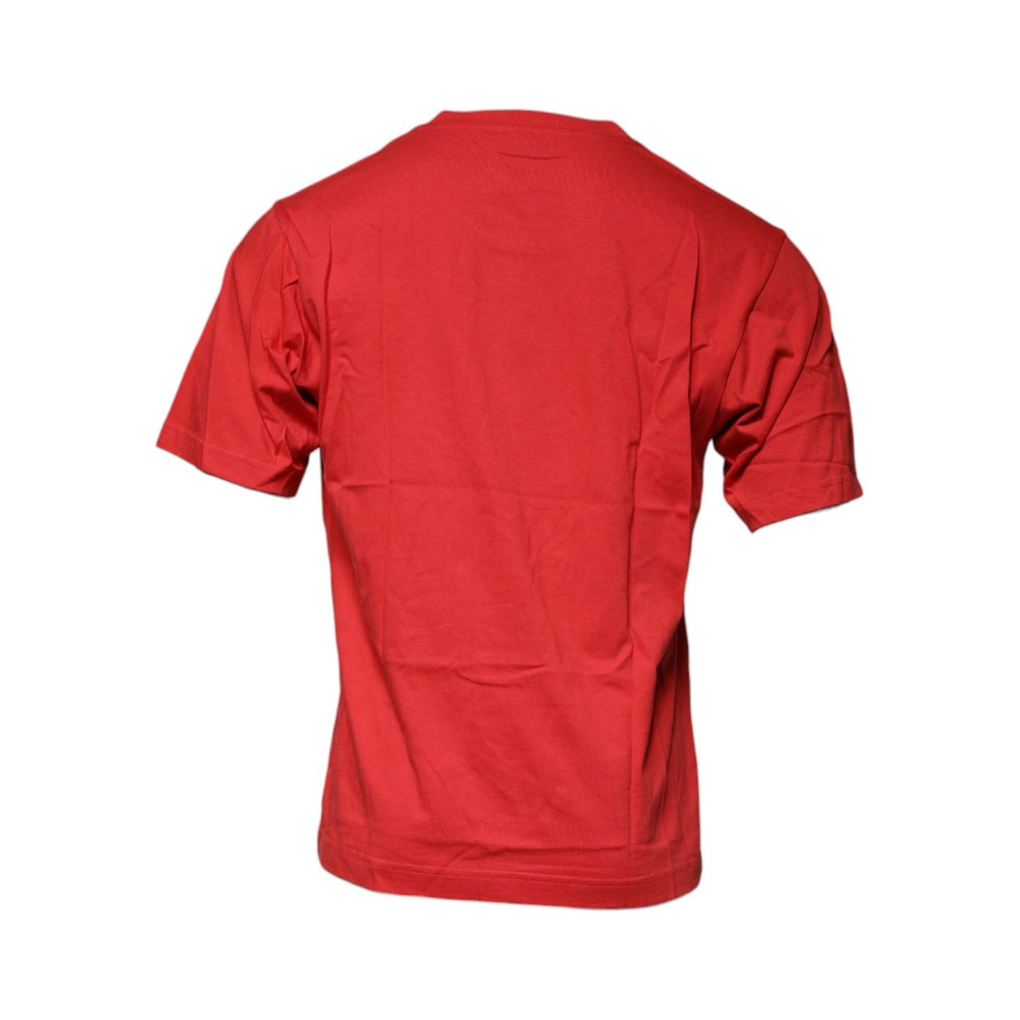 Dolce & Gabbana Red DG Logo Cotton Crew Neck T-shirt