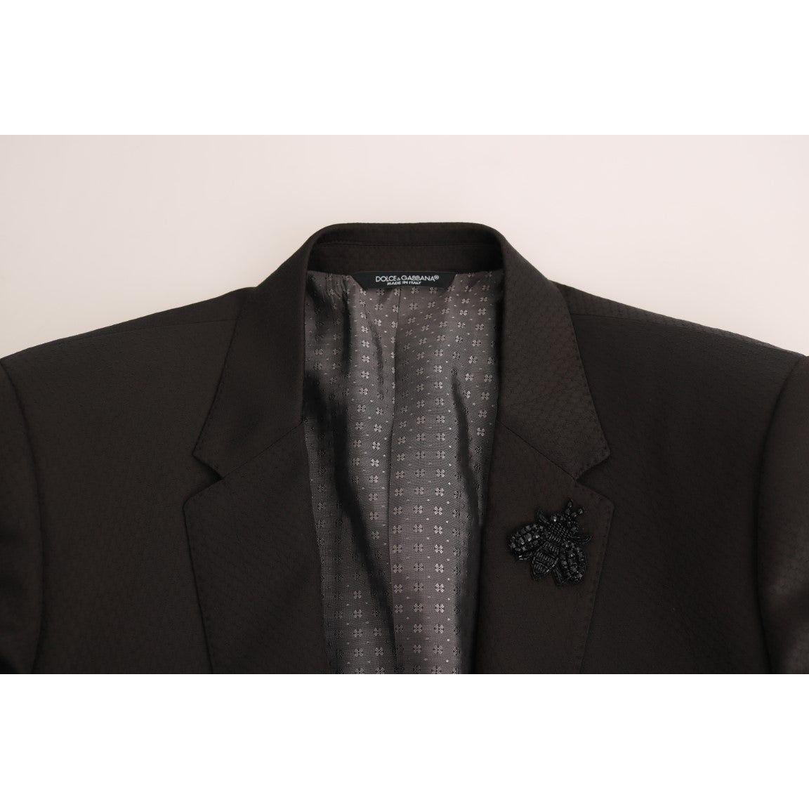 Dolce & Gabbana Elegant Brown Jacquard Martini Suit Suit Dolce & Gabbana