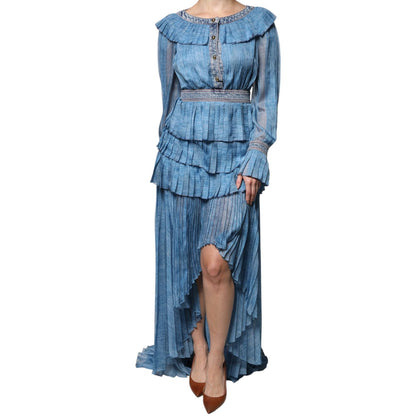 Philosophy Blue Layered Long Sleeve Dress Philosophy