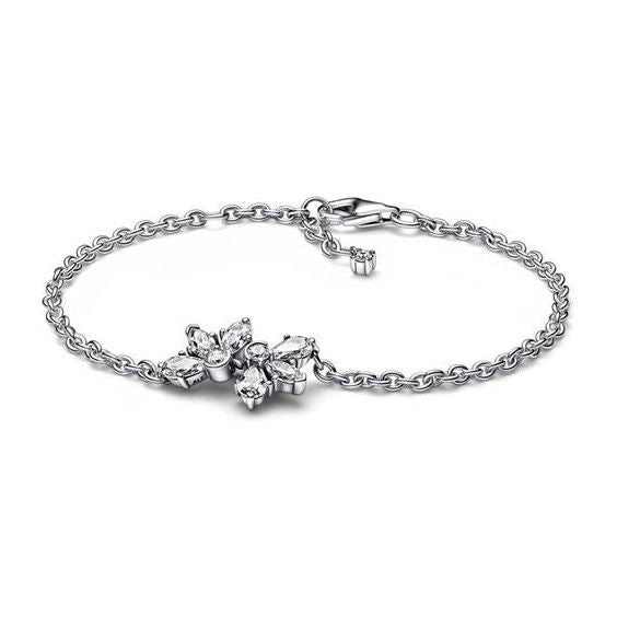 PANDORA JEWELS Mod. SPARKLING HERBARIUM CLUSTER CHAIN - Size 16 DESIGNER FASHION JEWELLERY PANDORA