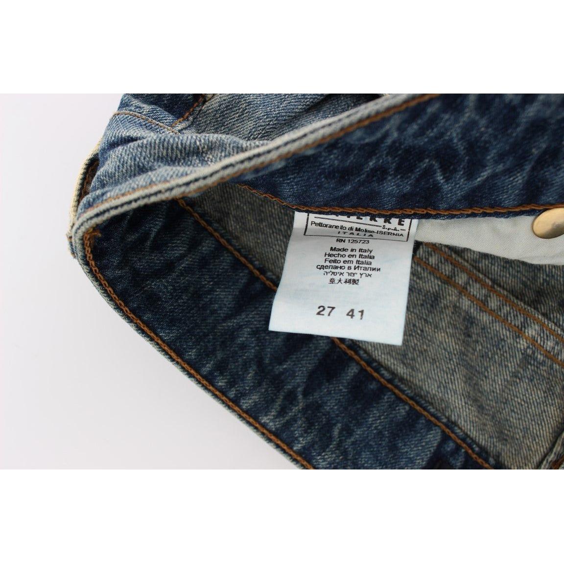 بنطلون جينز كافالي سليك فلاير بخصر منخفض