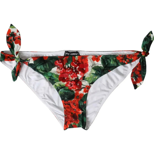 Dolce & Gabbana Multicolor Geranium Swim Bottom Beachwear Bikini Dolce & Gabbana Dark Slate Gray
