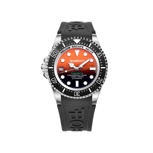 Bobroff Black Rubber Sport Watch Bobroff