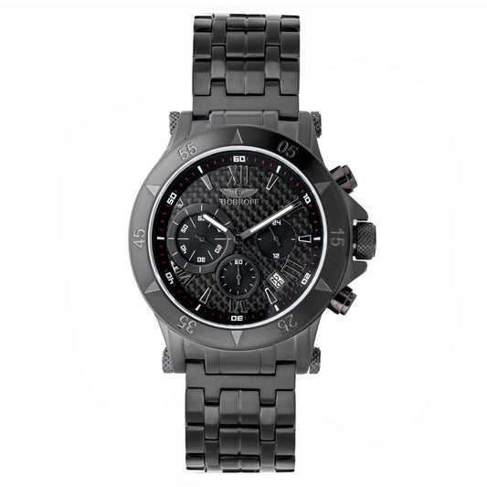 Bobroff Black Stainless Steel Dress Watch Bobroff