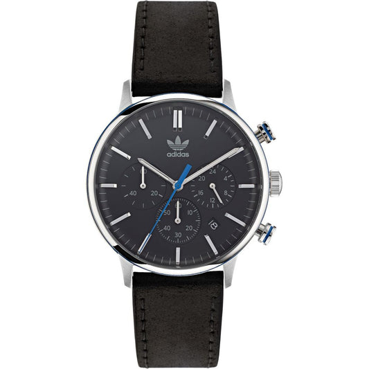 Adidas Black Leather Dress Watch Adidas