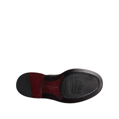 Dolce & Gabbana Brown Leather Derby Wingtip Lace Up Formal Dress Shoes