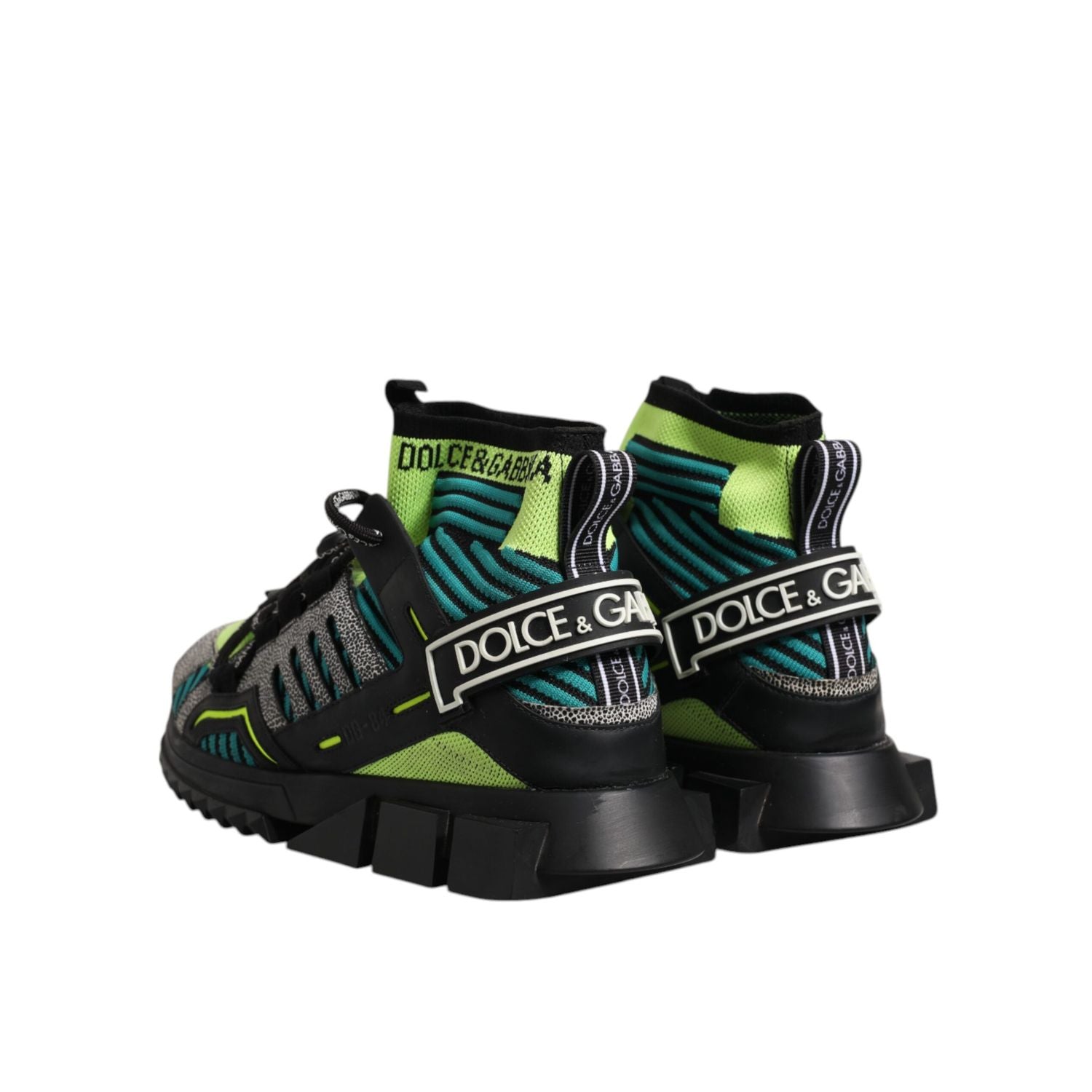 Dolce & Gabbana Multicolor Sorrento Logo Sneakers Socks Shoes