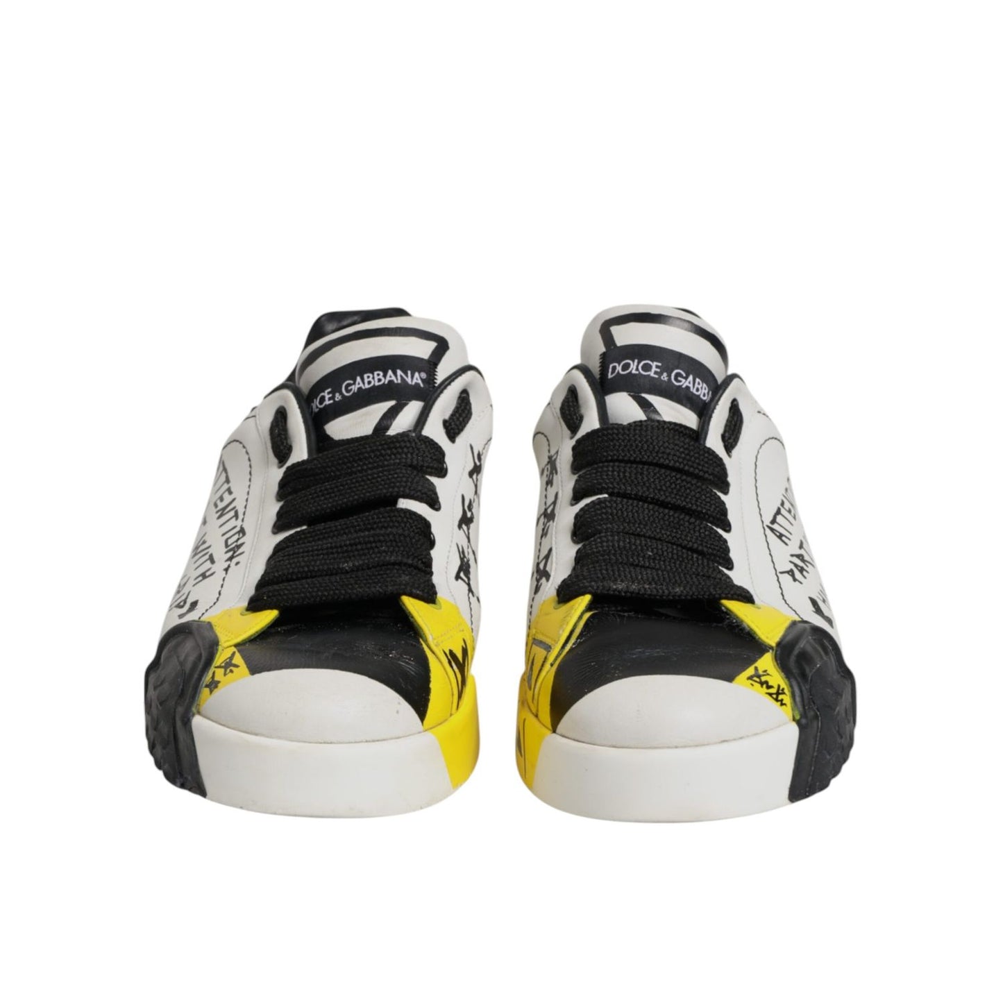 Dolce & Gabbana Multicolor Lettering Portofino Sneakers Shoes