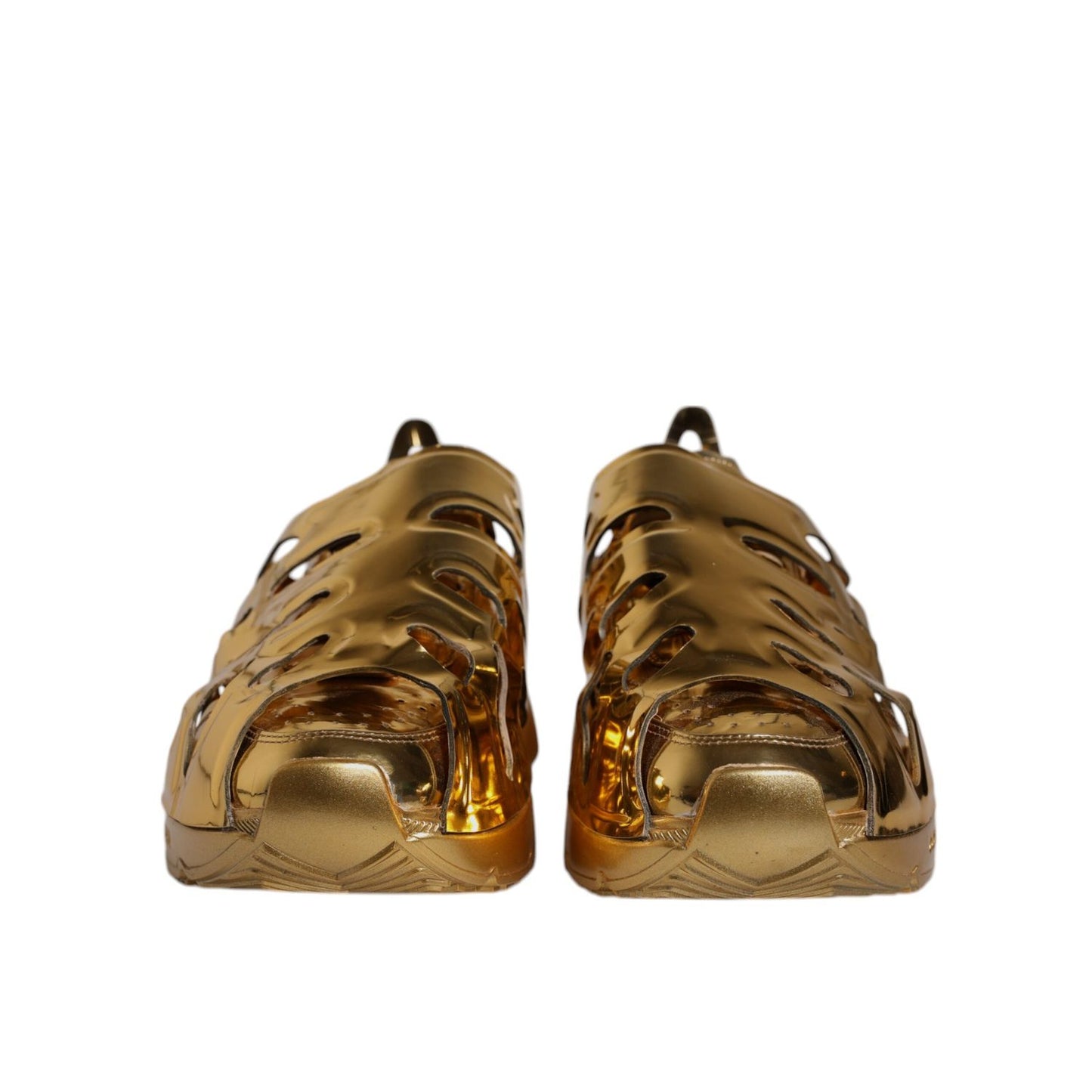 Dolce & Gabbana Gold Daymaster Leather Low Top Sneakers Shoes