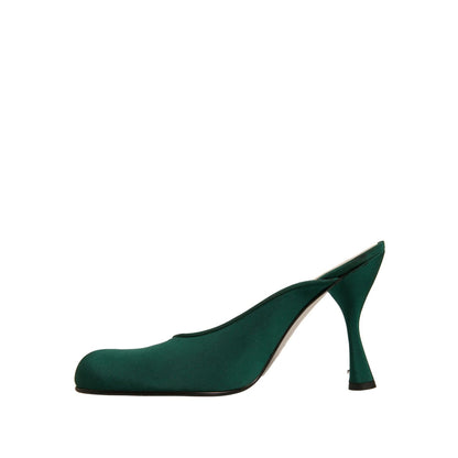 Dolce & Gabbana Green Suede Leather High Heel Pumps Shoes