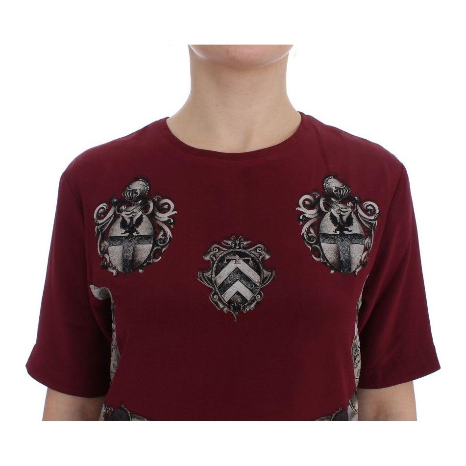 Dolce & Gabbana Enchanted Sicily Silk Blouse with Knight Print Dolce & Gabbana