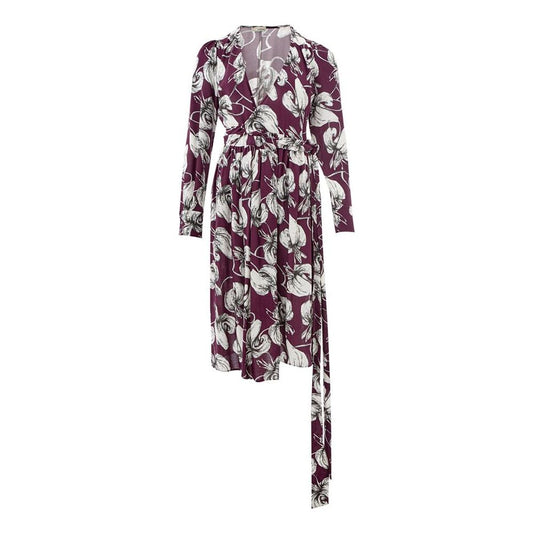 Lardini Elegant Purple Viscose Dress Lardini Dark Slate Gray