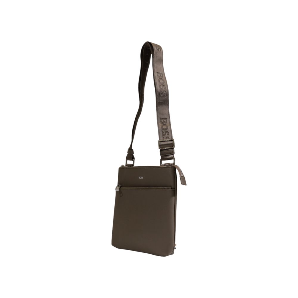 Hugo Boss Bicolor Leather Messenger Bag