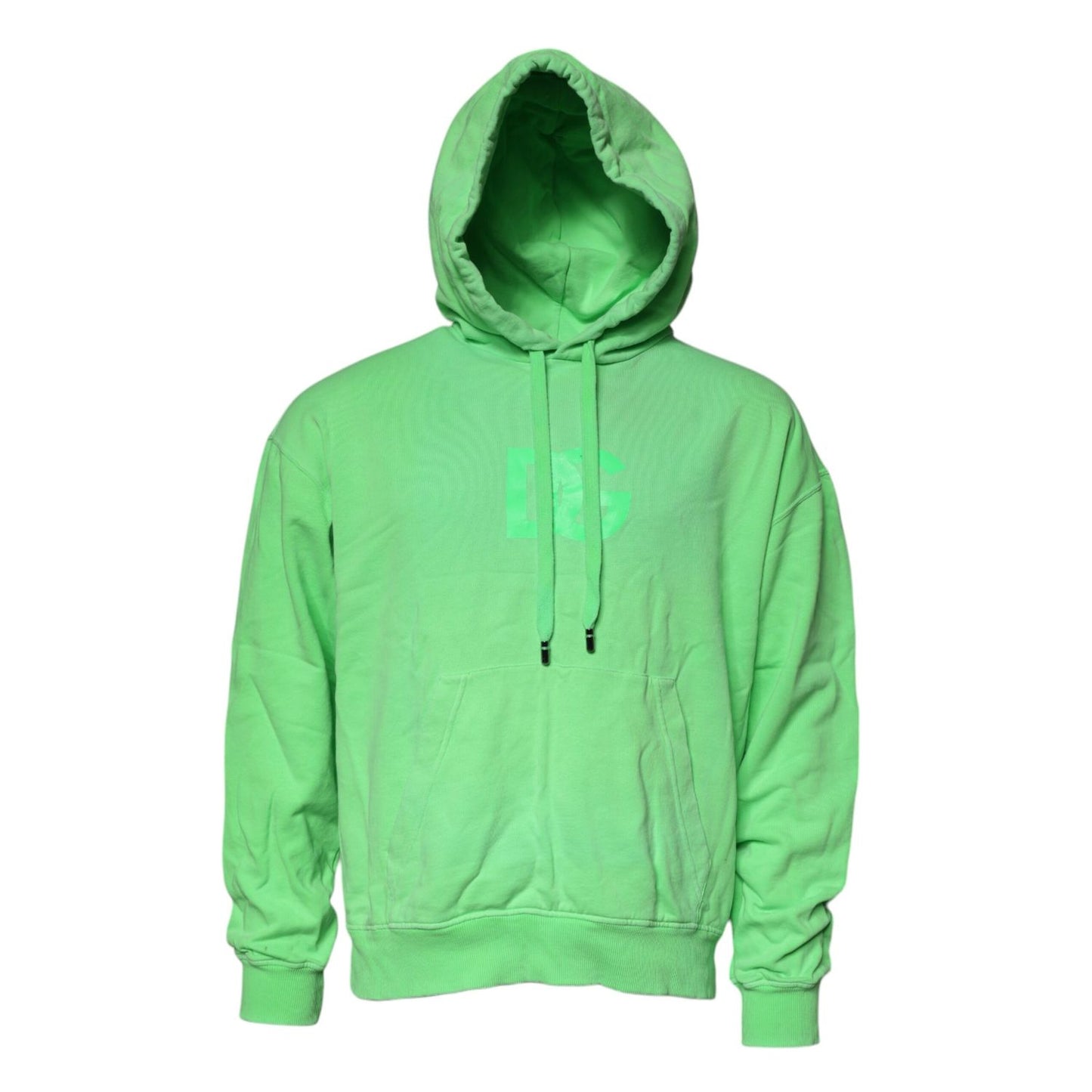 Dolce & Gabbana Green Logo Hooded Pullover Sweatshirt Sweater