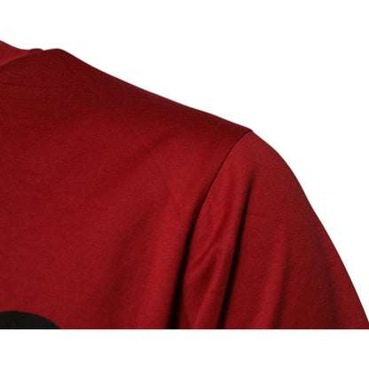 Dolce & Gabbana Red DG Logo Cotton Crew Neck T-shirt