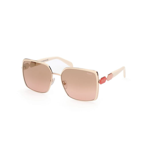 Emilio Pucci White Metal Sunglasses Emilio Pucci