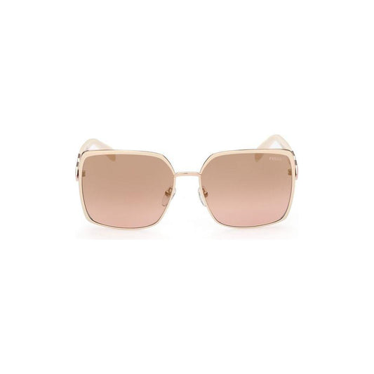 Emilio Pucci White Metal Sunglasses Emilio Pucci Tan