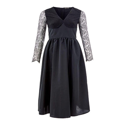 Lardini Black Polyester Cocktail Dress Lardini