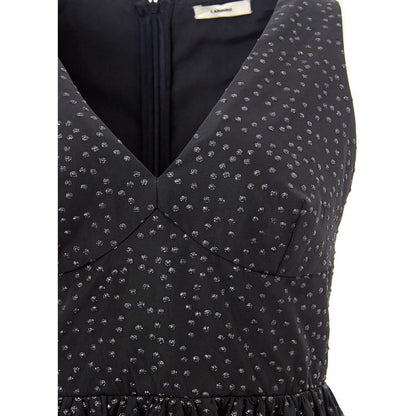 Lardini Black Polyethylene Casual Dress Lardini