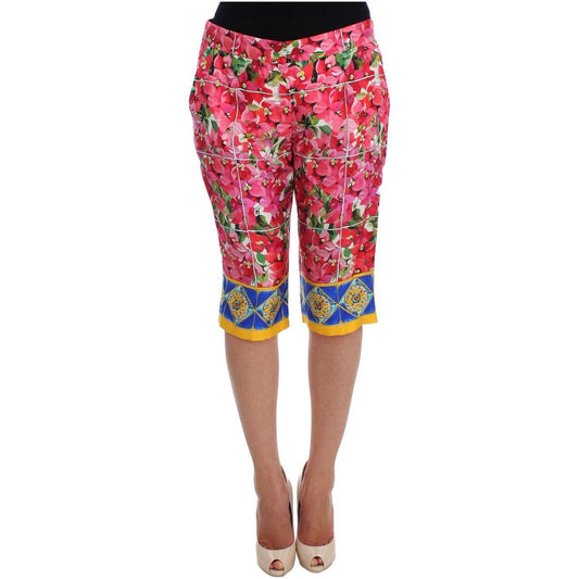 Dolce & Gabbana Multicolor Floral Knee Capris Shorts Pants