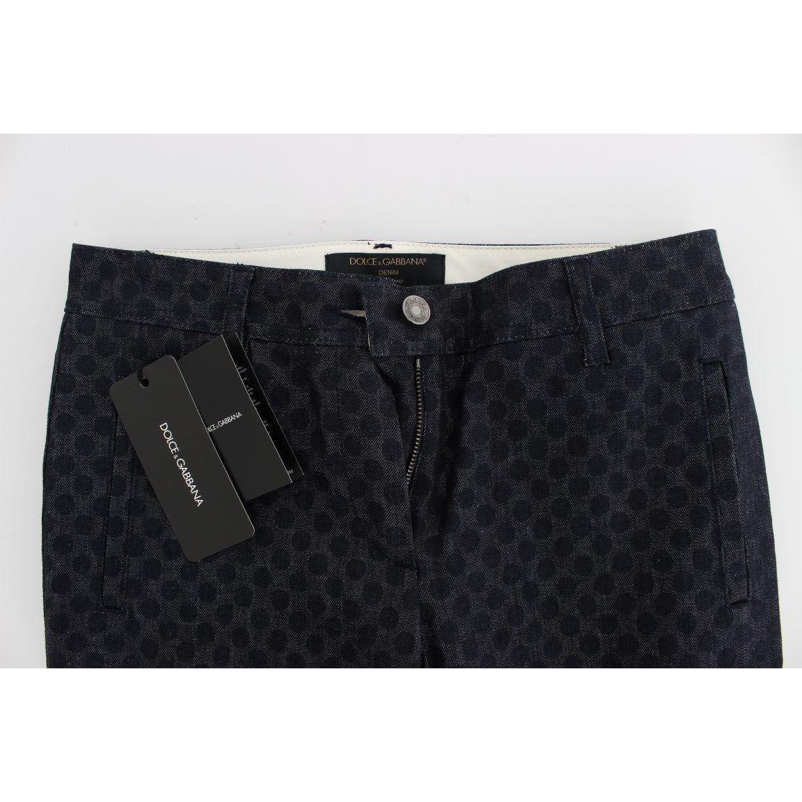 بنطلون جينز كابري منقط أنيق من دولتشي آند غابانا