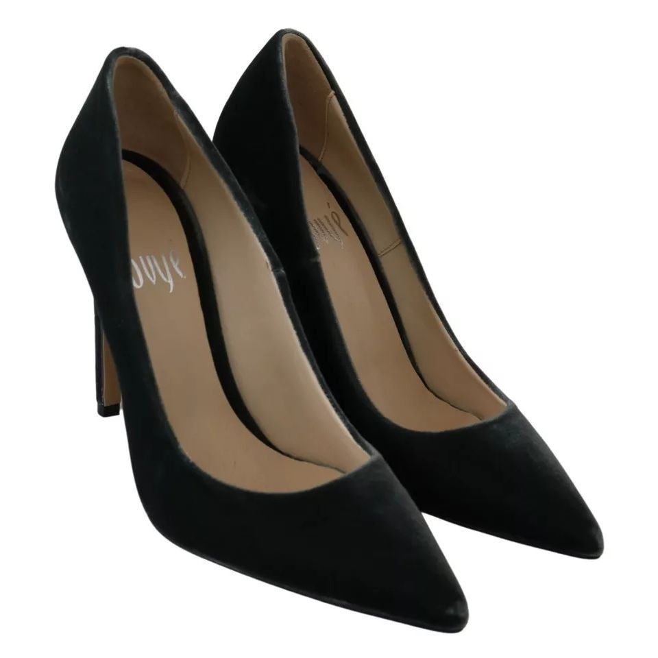 Ovyé Gray Velvet Dress Stiletto Pumps Shoes Ovyé