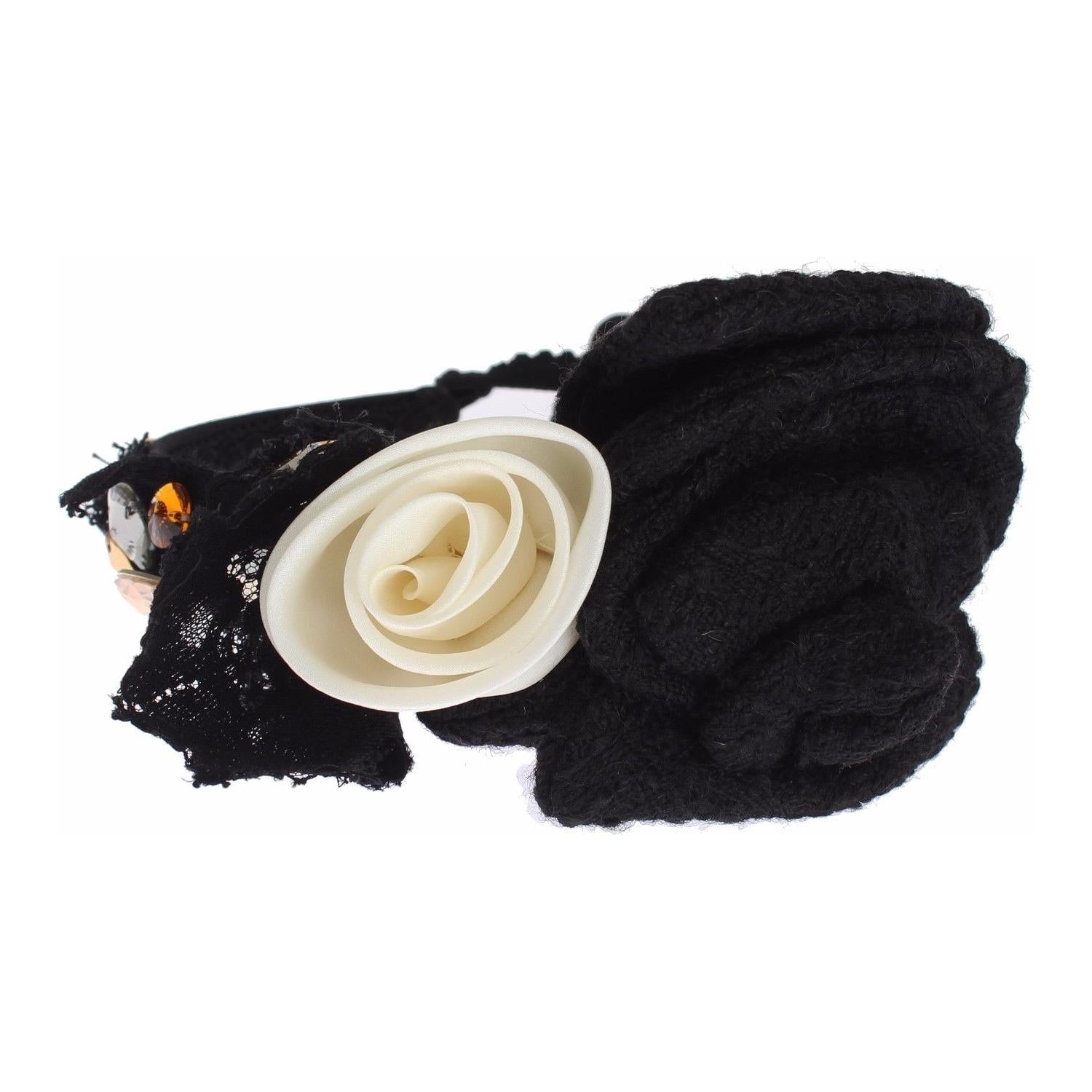 تاج حريري أنيق مزين بالكريستال من دولتشي آند غابانا