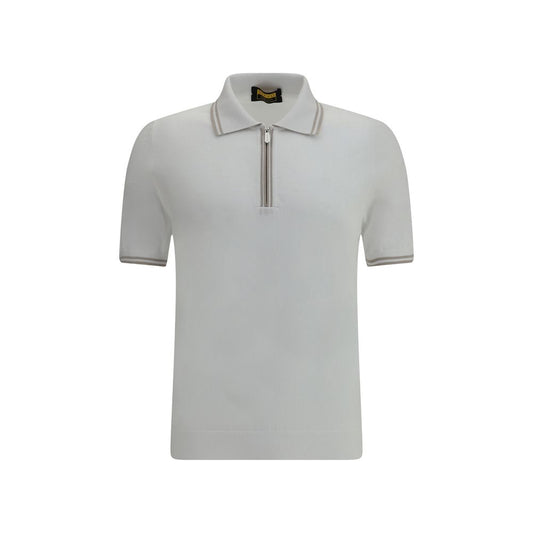 Svevo White Cotton Polo Shirt Svevo