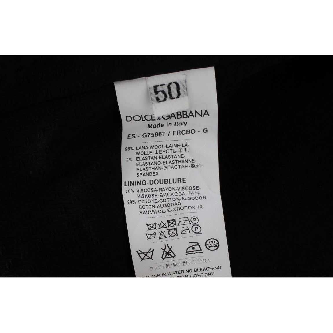 سترة صوفية مخططة باللون الرمادي من دولتشي آند غابانا