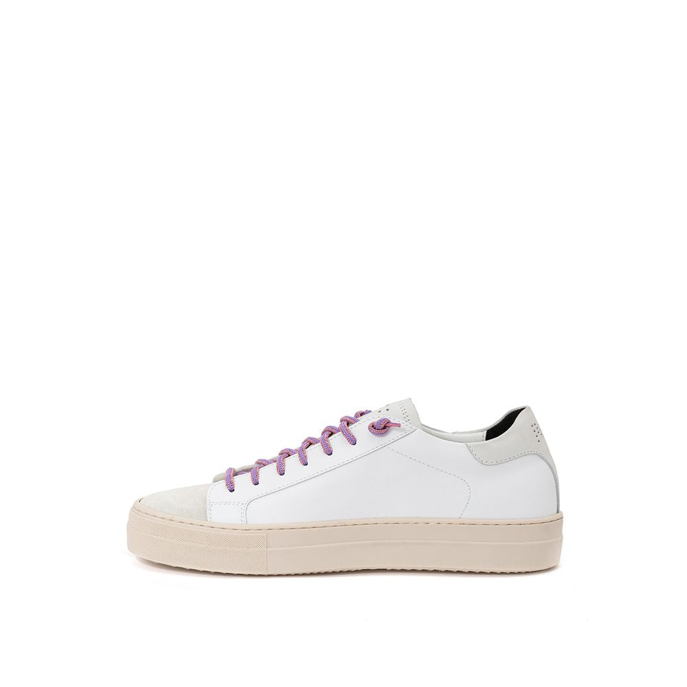 P448 White Leather Athletic Sneakers P448