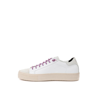 P448 White Leather Athletic Sneakers P448