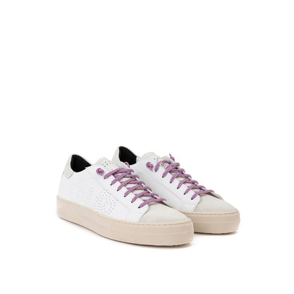 P448 White Leather Athletic Sneakers P448