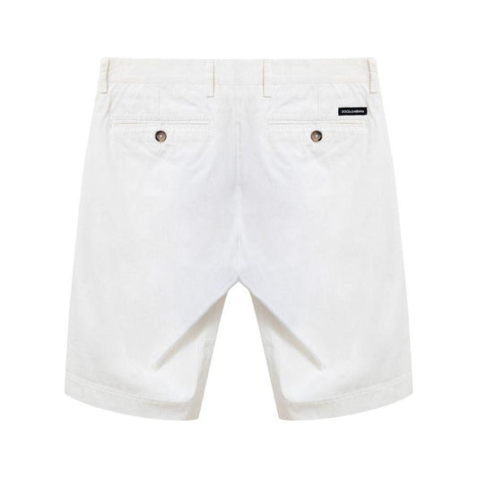 Dolce & Gabbana White Cotton Short
