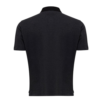 Fendi Black Cotton Polo Shirt Fendi