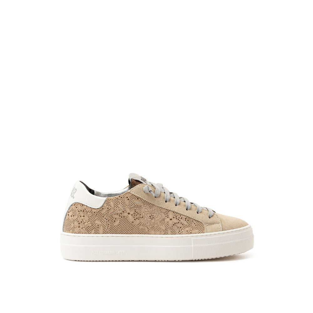 P448 Beige Leather Athletic Sneakers P448