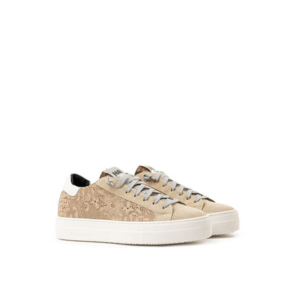 P448 Beige Leather Athletic Sneakers P448
