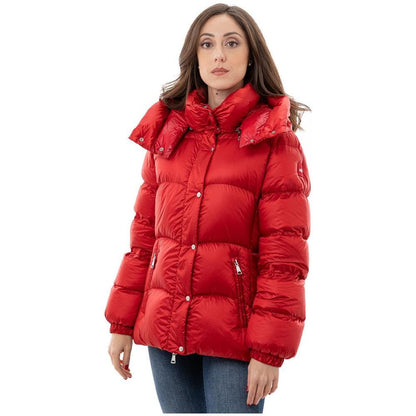 Add Red Polyamide Full-Length Jacket Add