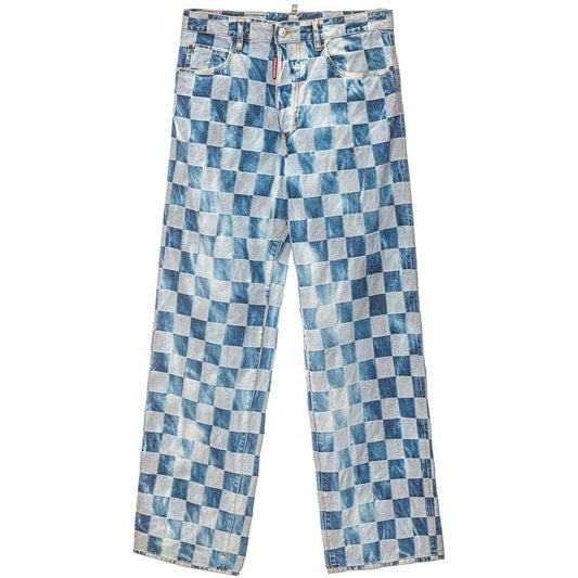 Dsquared² Blue Cotton Relaxed Fit Jeans