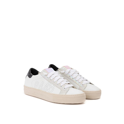 P448 White Leather Athletic Sneakers P448