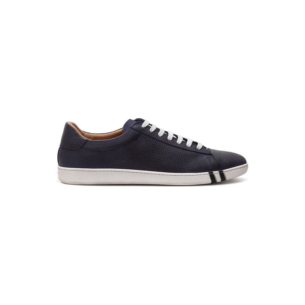 Bally Blue Leather Low Top Sneakers Bally