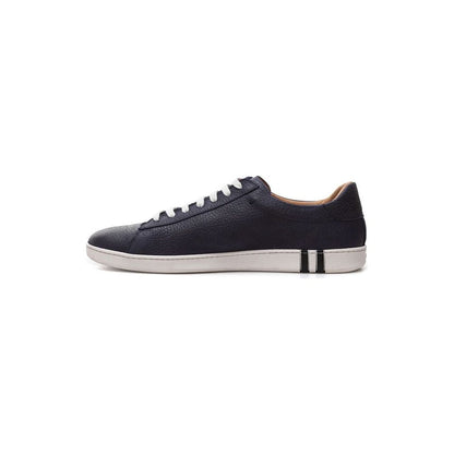 Bally Blue Leather Low Top Sneakers Bally