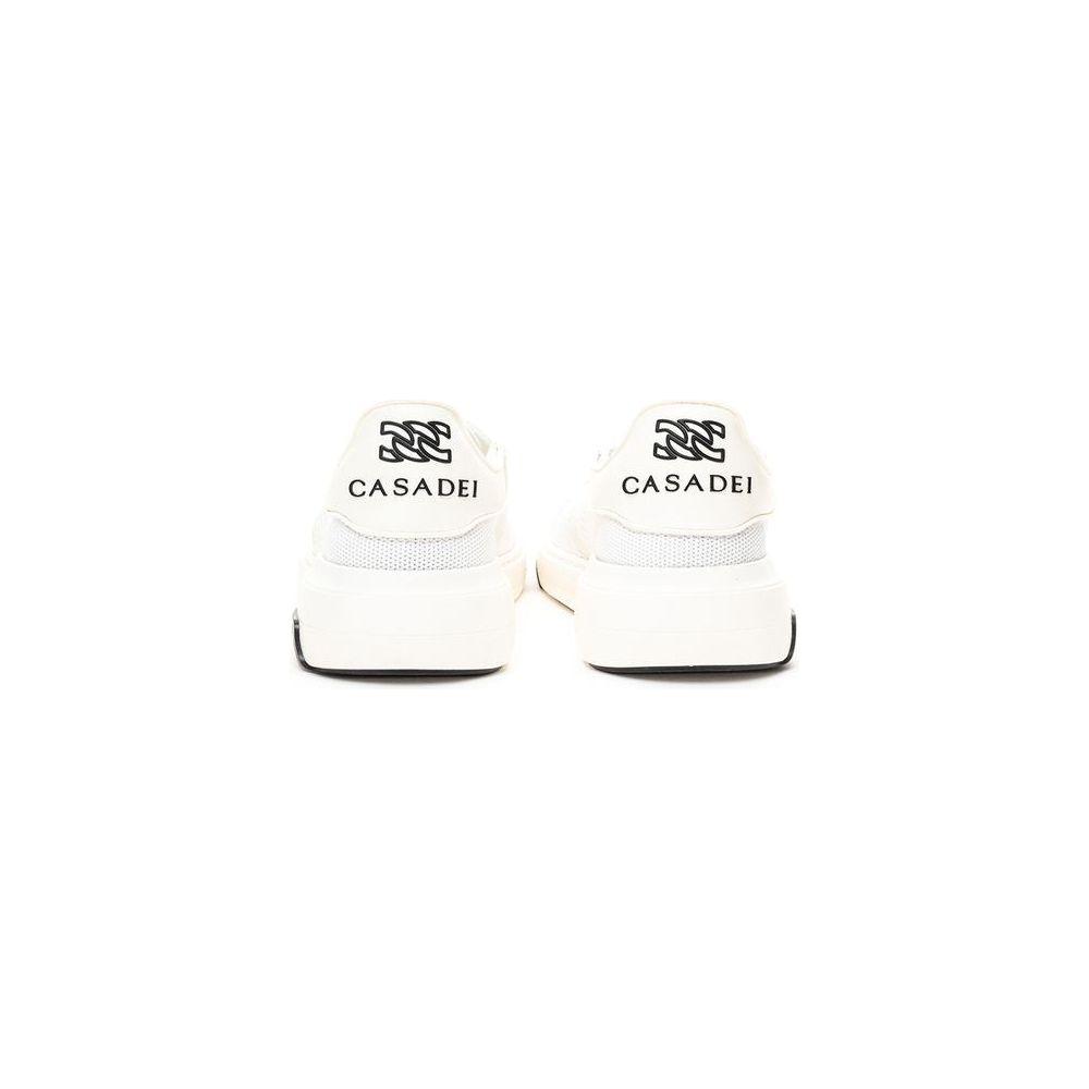 Casadei White Leather Athletic Sneakers Casadei
