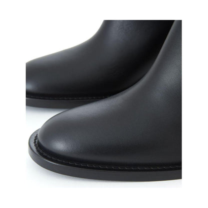 Burberry Black Leather Ankle Boots Burberry