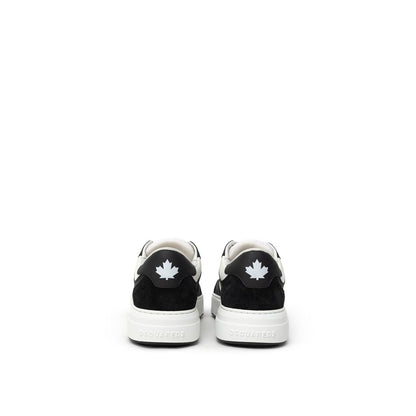 Dsquared² Black And White Leather Athletic Sneakers Dsquared²