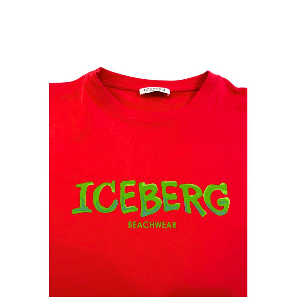 Iceberg Red Cotton Men T-Shirt Iceberg