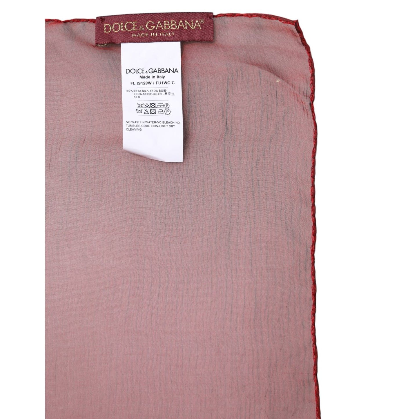 Dolce & Gabbana Red Silk Rectangle Women Wrap Shawl Scarf